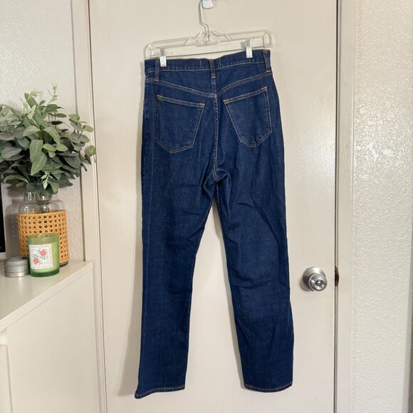 ☀️ ABERCROMBIE & FITCH Ankle Straight Ultra High Rise Jeans Dark Wash Denim - Picture 7 of 9